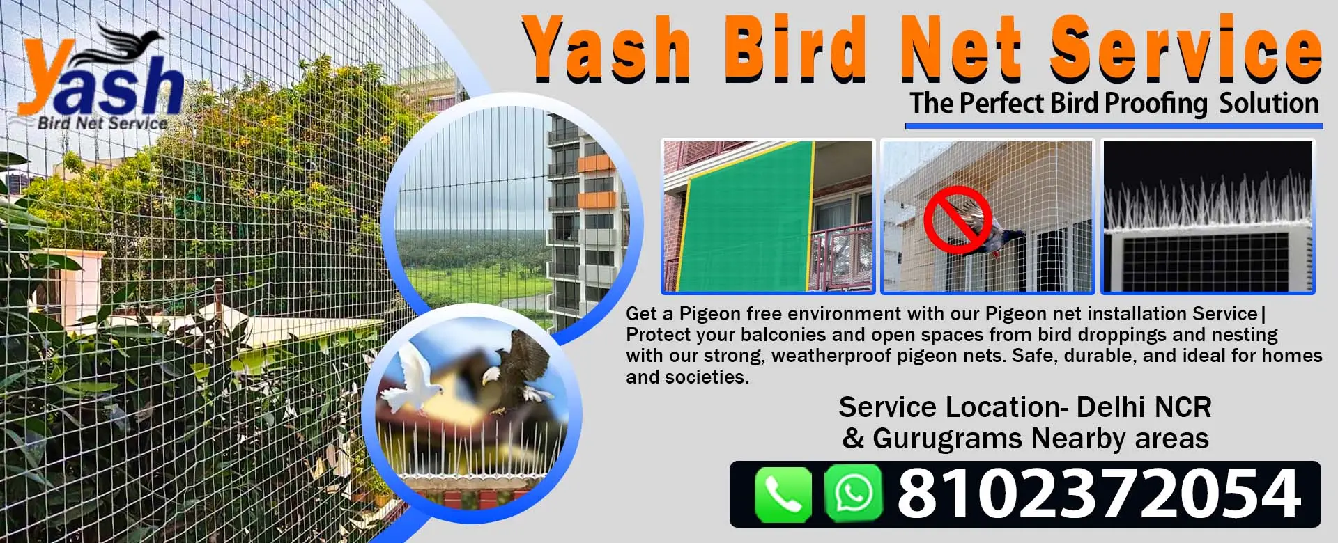 Yash Bird net Service banner